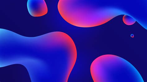 Download Wallpaper 1920x1080 Digital Art Neon Bubbles Abstract