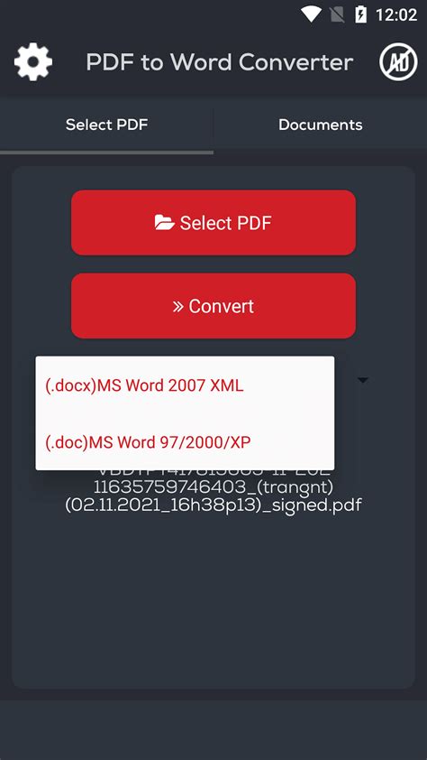 Pdf To Word Converter Convert Pdf To Doc Docx For Android Download