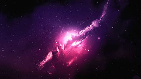 Wallpaper Nebula Pink Galaxy Stars 4k Space 13210