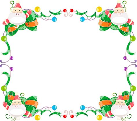 Xmas Border Designs Mikulássanta Claus Christmas Border Free