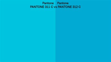 Pantone 311 C Vs Pantone 312 C Side By Side Comparison