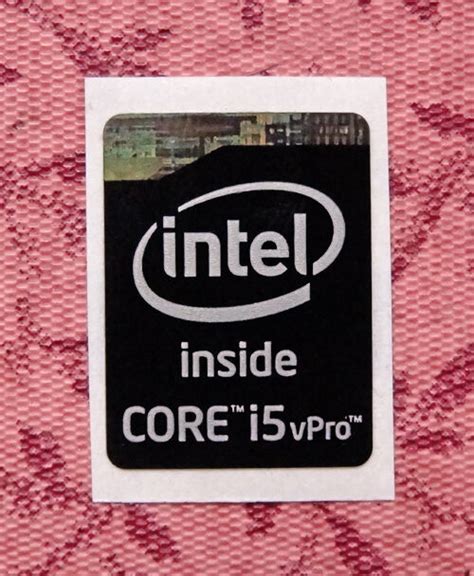 Intel Core I5 Vpro Inside Black Sticker 155 X 21mm 2013 Version