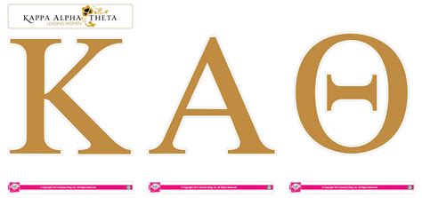 Kappa Alpha Theta Jumbo Letter Decals Sororityshop