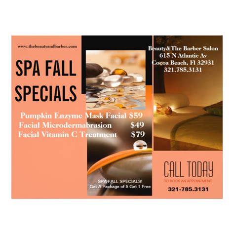 Spa Fall Specials Beauty And The Barber Hair Salon