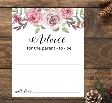 Christmas advice for the parents to be, Baby shower advice, Advice cards, Advice for parents 
