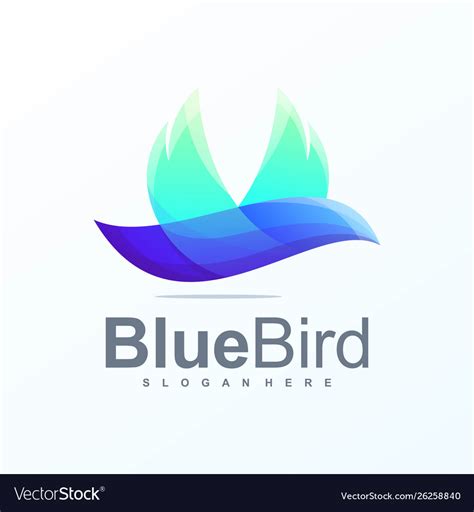 Blue Bird Logo Design Ready To Use Royalty Free Vector Image