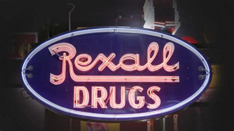 Rexall Drugs Double Sided Porcelain Neon Sign L26 The Eddie Vannoy