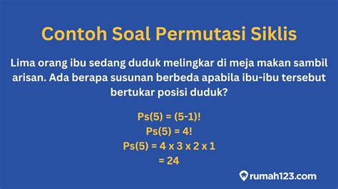 7 Contoh Soal Permutasi Siklis Sma Dan Jawabannya