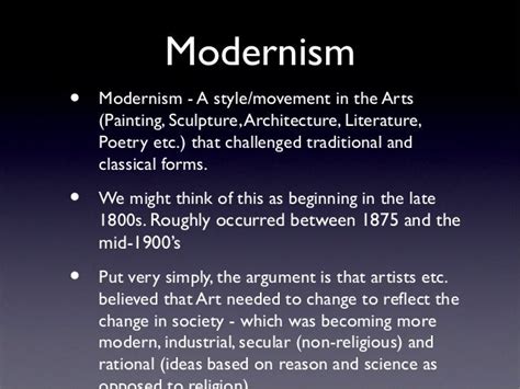 Modernism Lesson 1