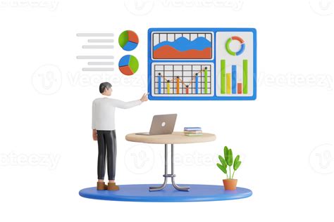 3d Illustration Of Professional Business Analyst Auditing And Financial Analysis Tools For