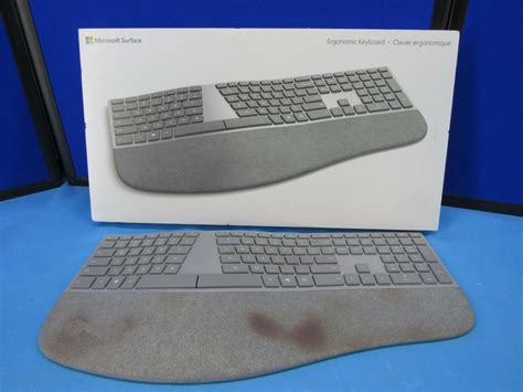 Microsoft Surface Wireless Ergonomic Keyboard 1786 Bluetooth 3ra 00022 Silver Ebay
