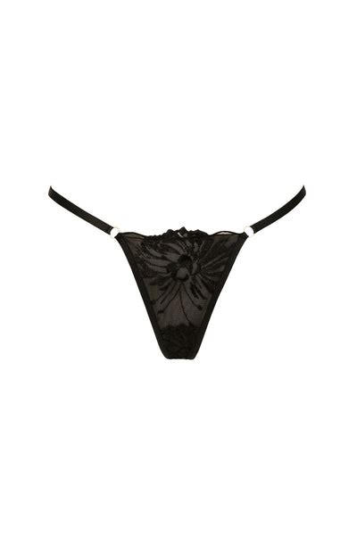 Nina String Thong • Sexy French Lingerie • Made In France Darkest Fox