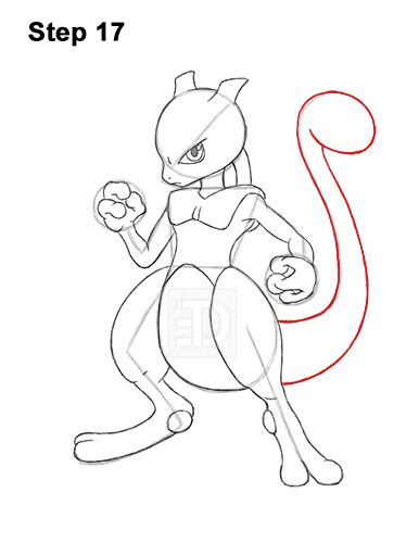 How To Draw Mewtwo Pokemon Video And Step By Step Pictures