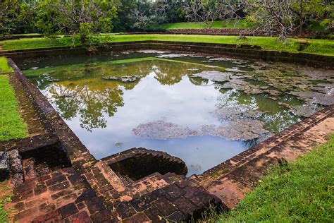 Water Gardens In The Royal Gardens At Sigiriya Rock Fortress Aka Lion