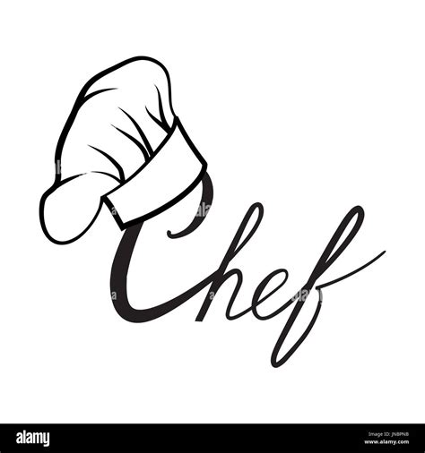 Cook hat. Drawn hat chef cook. Hat chef-cooker. Vector black hat chef