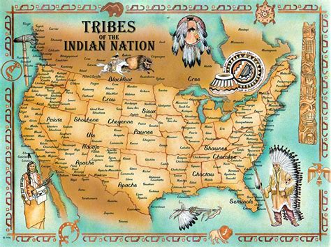 Original Native American Tribes Map Eden Maps