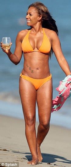Mel B Basks In The Spotlight In A Bright Bikini As She Films New