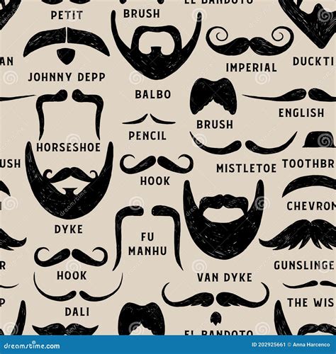 Seamless Mustaches Pattern Royalty Free Stock Image