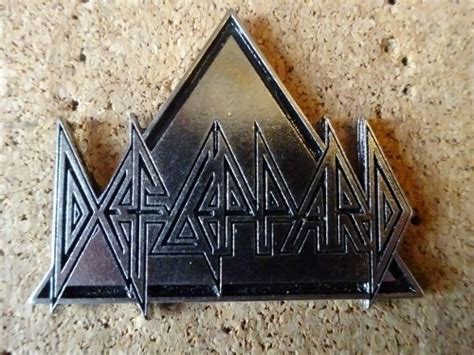 Def Leppard Triangle Logo Metal Pins Riffs Merchandise