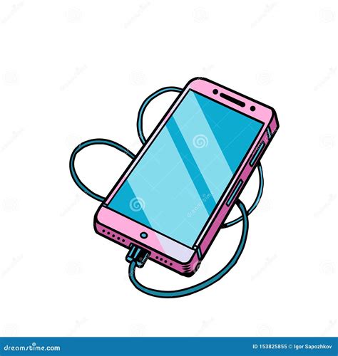 Pink Smartphone Mobile Phone Gadget Stock Vector Illustration Of
