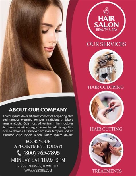 Hair Salon Flyer Beauty Salon Posters Hair Salon Salon Advertising