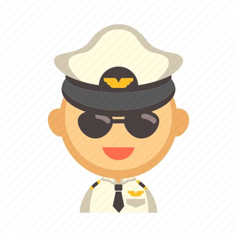 Airplane Aviation Captain Crew Flight Pilot Icon