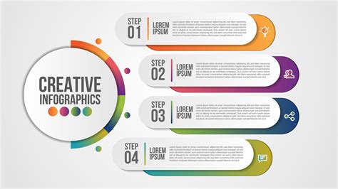 Infographic Design For Business With 4 Steps 1198060 Vector Art At Vecteezy