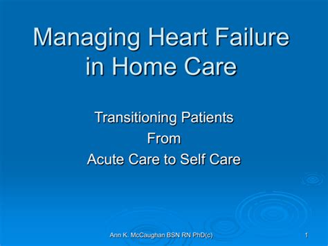 Managing Heart Failure In Home Care
