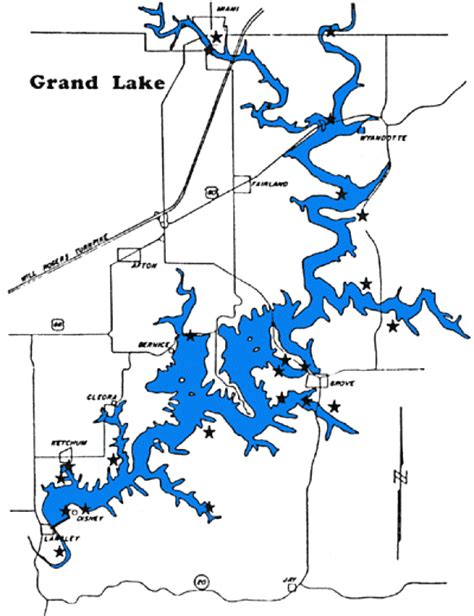 Map Of Grand Lake Ok Verjaardag Vrouw 2020