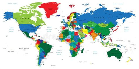 Mapa Del Mundo Editable Con Todos Los Paises Ilustracion Del Vector Images