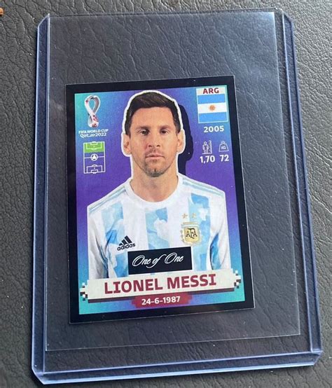 World Cup Champion Lionel Messi Panini 2022 Fifa World Cup Sticker