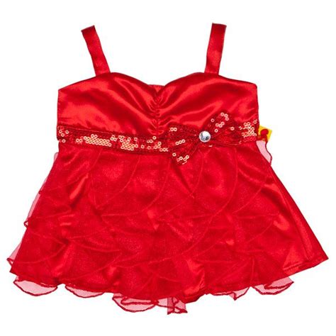 Tom nook and isabelle come ready for the warm weather, decked out in their classic summer outfits. Red Ruffle Dress - Build-A-Bear Workshop US | Build a bear outfits, Red ruffle dress, Girl outfits