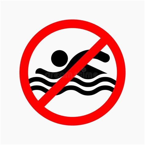 No Swimming Allowed Sign Or Symbol Swimming Forbidden In This Area