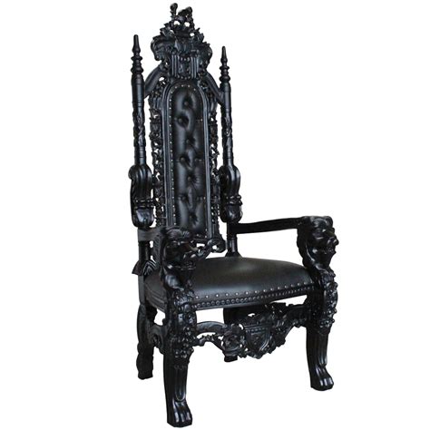 What are the different antique chair styles? Black Antique French Throne Chair | Black Fabric Detailing