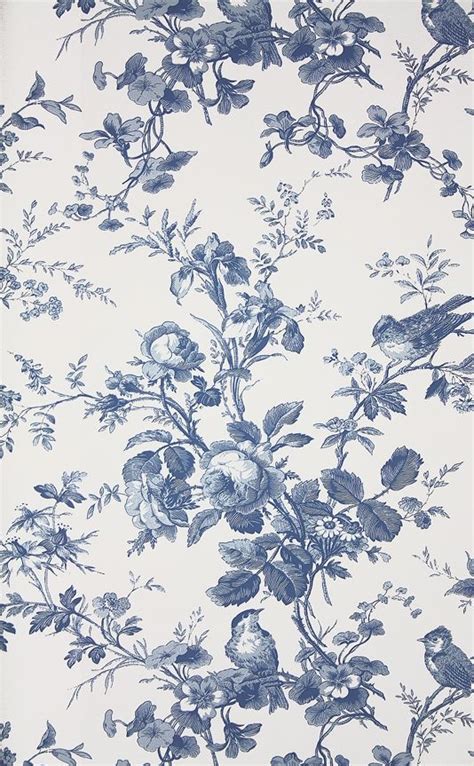 Check spelling or type a new query. Isabelle Floral Toile Wallpaper | Toile wallpaper, Blue ...