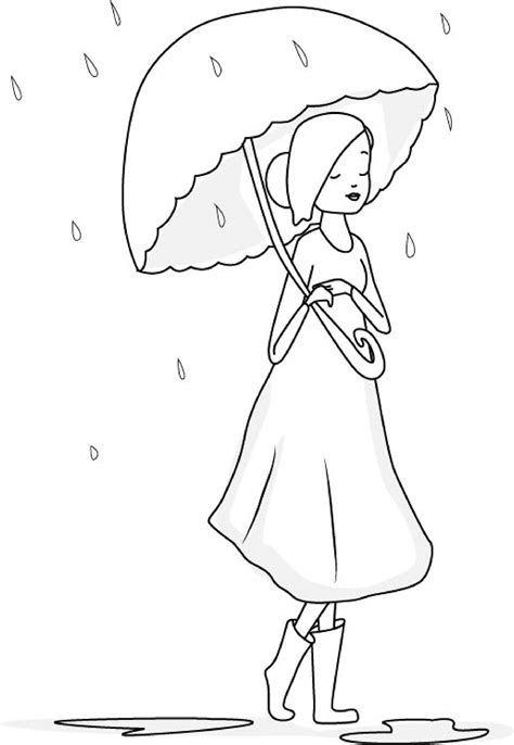 Download Umbrella Girl Girl Umbrella Royalty Free Stock Illustration