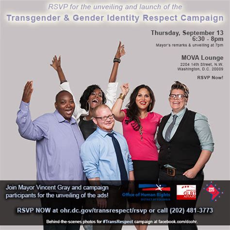 Transgender And Gender Identity Respect Campaign Launch Ohr