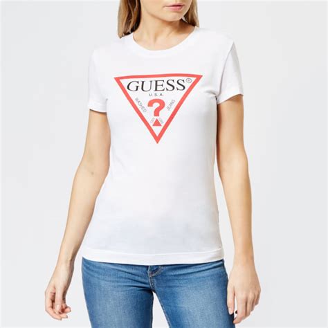 Guess Women S Short Sleeve Original T Shirt White Womens Clothing TheHut Com