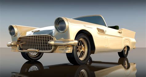Download Thunderbird Ford Antique Car Royalty Free Stock Illustration
