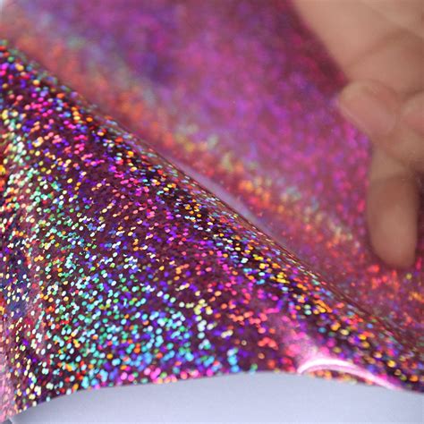 Glitter Holographic Heat Transfer Vinyl Tpu T Shirt Press Iron On Sheet