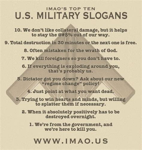 Us Military Slogans Military Slogans Military Quotes Military Humor