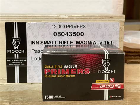 Fiocchi Small Rifle Magnum Primers Box Of 1500 Primers The Castle Arms