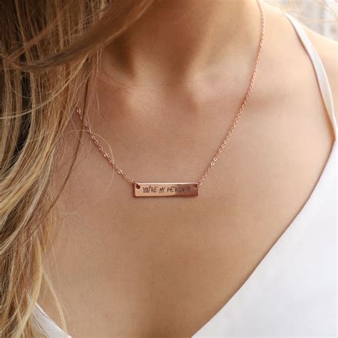 Personalized Bar Necklace Custom Bar Necklace For Women Name Etsy