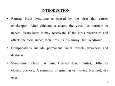 Ramsay Hunt Syndrome Ppt