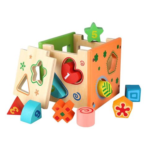Glamore Wooden Shape Sorter Kids Preschool Educational Toys Puzzles