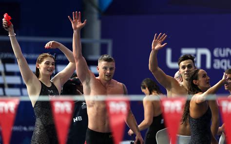 Hosts Britain Break Mixed Medley Relay European Record As Swimming