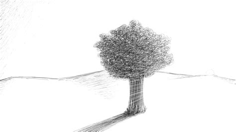 Wallpaper Trees Landscape Drawing Illustration Minimalism