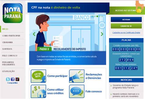 A primeira compra do mês gera um ticket para o. Programa Nota Paraná - cadastro e benefício