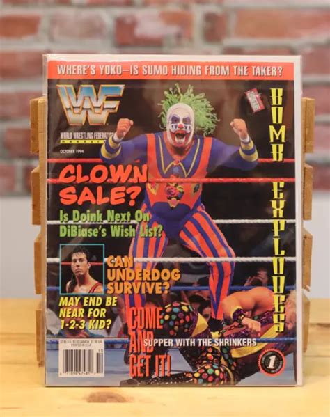 Original Wwf Wwe Vintage Wrestling Magazine Doink The Clown October