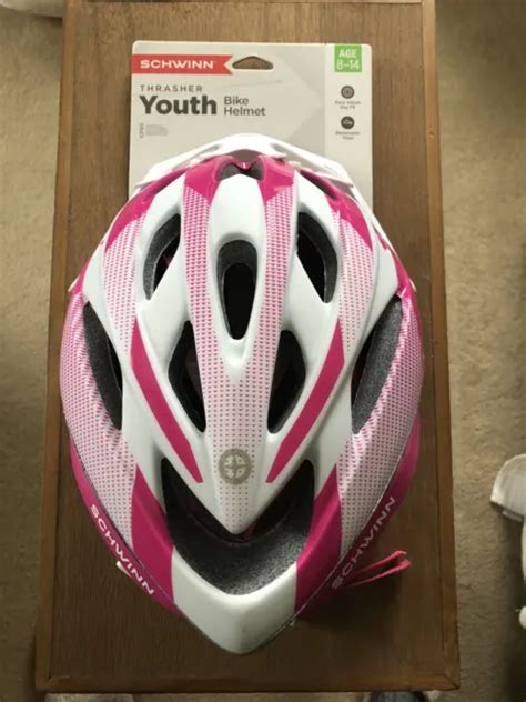 Schwinn Breeze Adjustable Youth Bicycle Helmet Ages 8 14 Pink And White